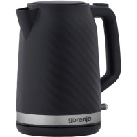 Gorenje Електрочайник 1.7л, Strix контроль, чорний матовий (K17SPB)