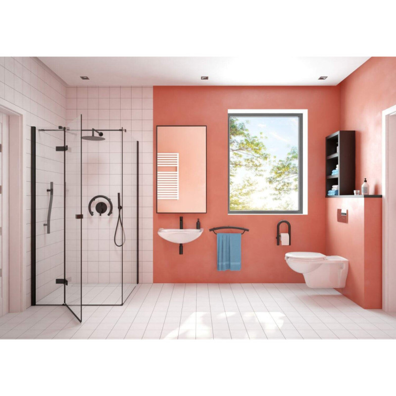 Deante Washbasin tap Arnika, spout lenght - 118mm, non-swivel, 1-handle, black (BQA_N21M)