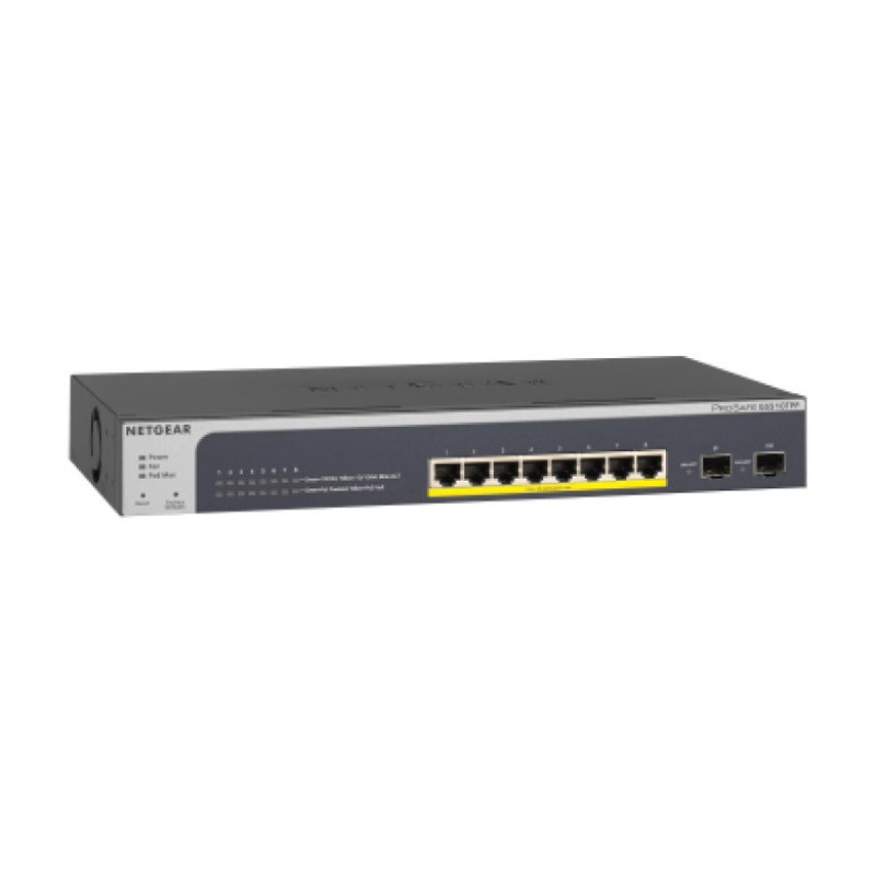 NETGEAR Комутатор GS510TPP 8x1GE PoE+(190Вт), 2xSFP, керований (GS510TPP-100EUS)