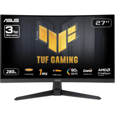 ASUS Monitor 27  TUF Gaming VG27VQM1B DVI, 2xHDMI, DP, MM, VA, 280Hz, 1ms, DCI-P3 90%, CURVED, AdaptiveSync (90LM0A81-B01170)
