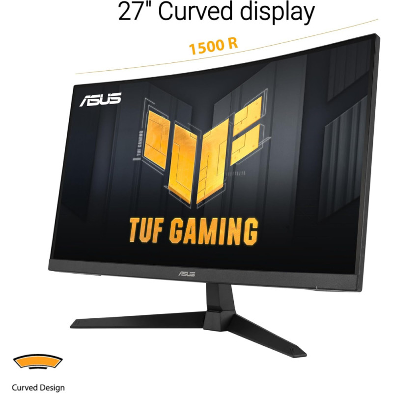 ASUS Monitor 27  TUF Gaming VG27VQM1B DVI, 2xHDMI, DP, MM, VA, 280Hz, 1ms, DCI-P3 90%, CURVED, AdaptiveSync (90LM0A81-B01170)