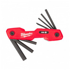 Milwaukee Allen keys, set of 8, 118 mm, HEX1.5-8 mm, fold into the case (4932480978)