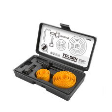 Tolsen Set of crowns on wood 11 items 19-64 mm (75865)
