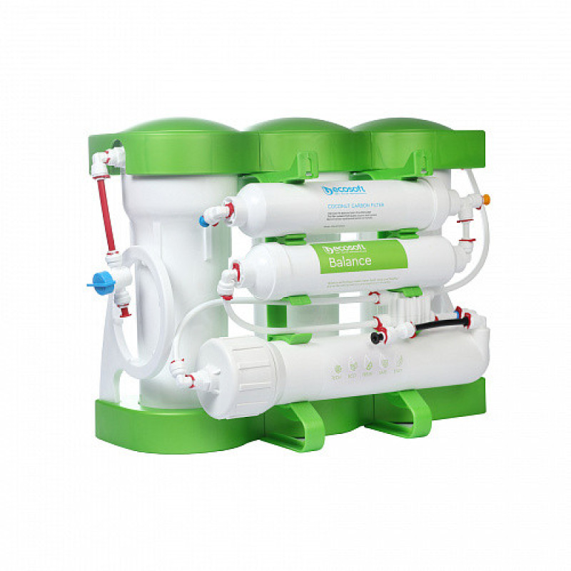Ecosoft Фильтр обратного осмоса P'URE Balance, мембрана 75gpd DuPont, картридж Balance обогащает воду кальцием и магнием, дренаж 1:1 (MO675MPUREBALECO)