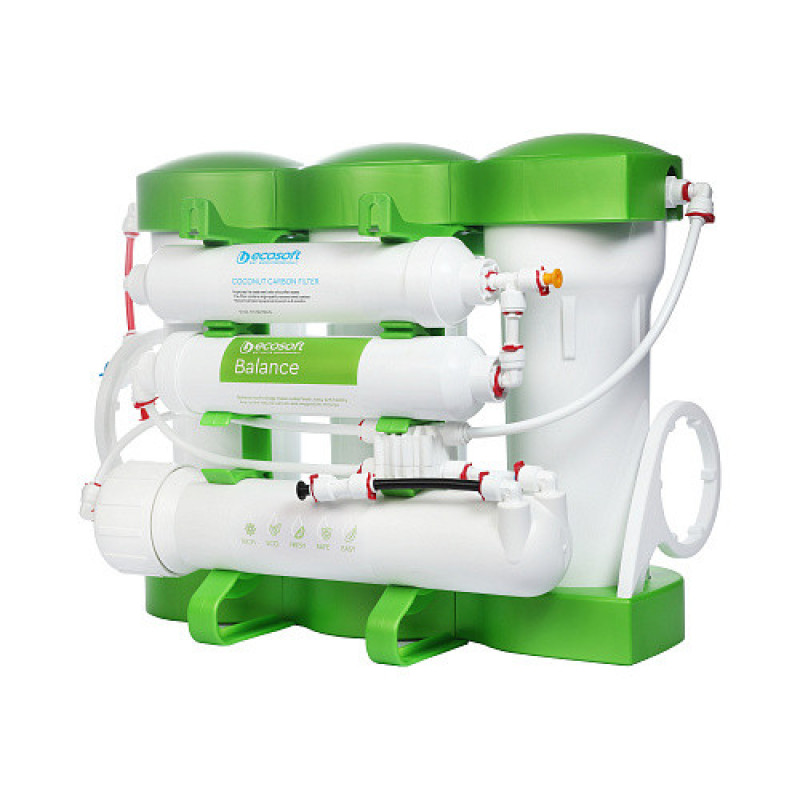 Ecosoft Фильтр обратного осмоса P'URE Balance, мембрана 75gpd DuPont, картридж Balance обогащает воду кальцием и магнием, дренаж 1:1 (MO675MPUREBALECO)