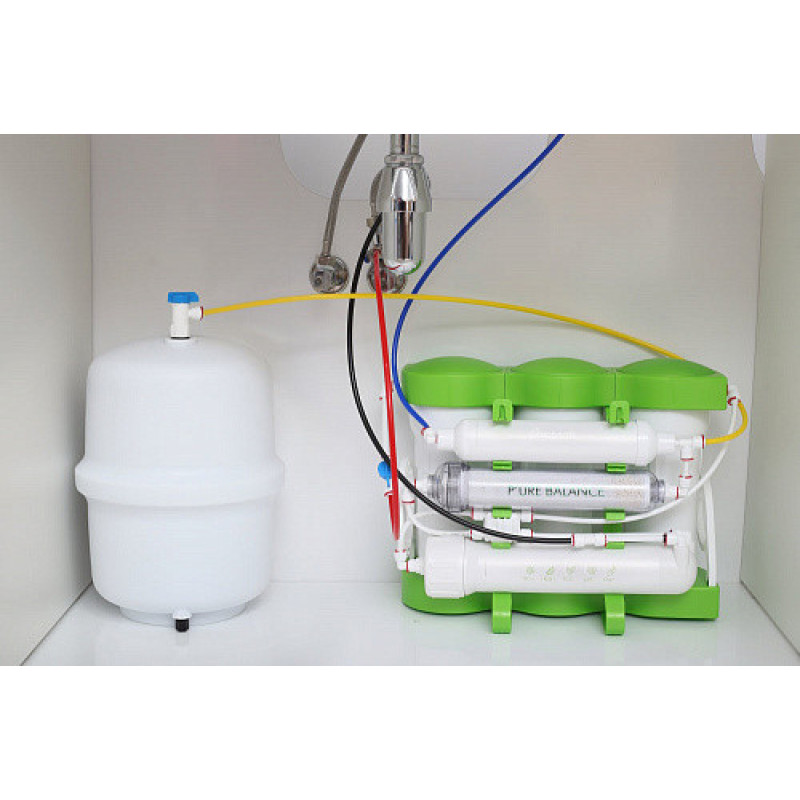 Ecosoft Фильтр обратного осмоса P'URE Balance, мембрана 75gpd DuPont, картридж Balance обогащает воду кальцием и магнием, дренаж 1:1 (MO675MPUREBALECO)