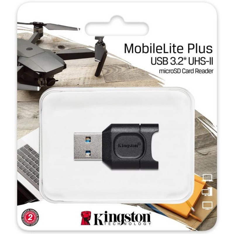 Kingston USB 3.2 Type-A > microSD UHS-II Black (MLPM)