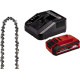 Einhell Cordless chainsaw GE-LC 18/25 Li Set, PXC, 18V, tire 25cm, 4.3m/s, battery. 3.0Ah and charger, additional chain, 3.6kg (4501777)