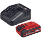 Einhell Cordless chainsaw GE-LC 18/25 Li Set, PXC, 18V, tire 25cm, 4.3m/s, battery. 3.0Ah and charger, additional chain, 3.6kg (4501777)