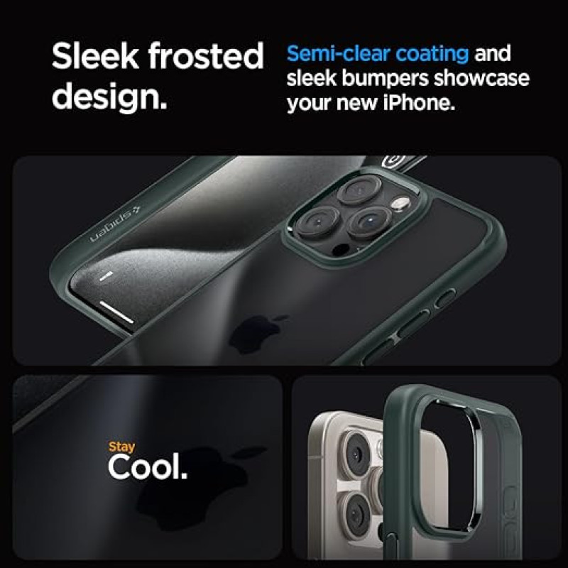 Spigen Чехол для Apple iPhone 15 Pro Ultra Hybrid, Frost Green (ACS06710)