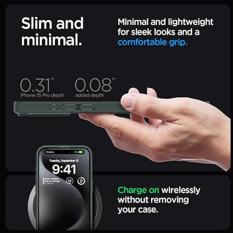 Spigen Чехол для Apple iPhone 15 Pro Ultra Hybrid, Frost Green (ACS06710)