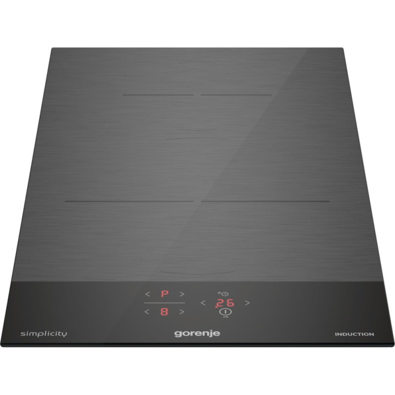 Gorenje Варильна поверхня індукційна, 30см, Доміно, PowerBoost, поєднання конфорок, чорний (GI3201SYBSC)