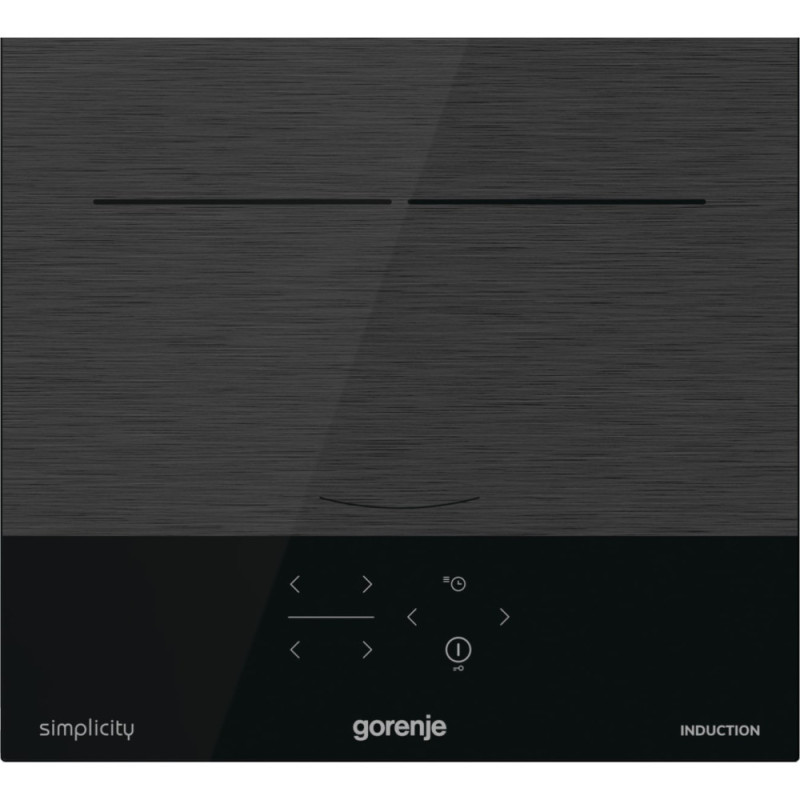 Gorenje Варильна поверхня індукційна, 30см, Доміно, PowerBoost, поєднання конфорок, чорний (GI3201SYBSC)