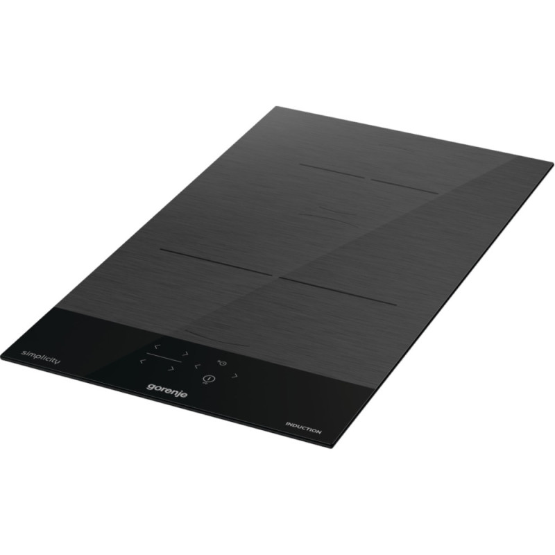 Gorenje Варильна поверхня індукційна, 30см, Доміно, PowerBoost, поєднання конфорок, чорний (GI3201SYBSC)