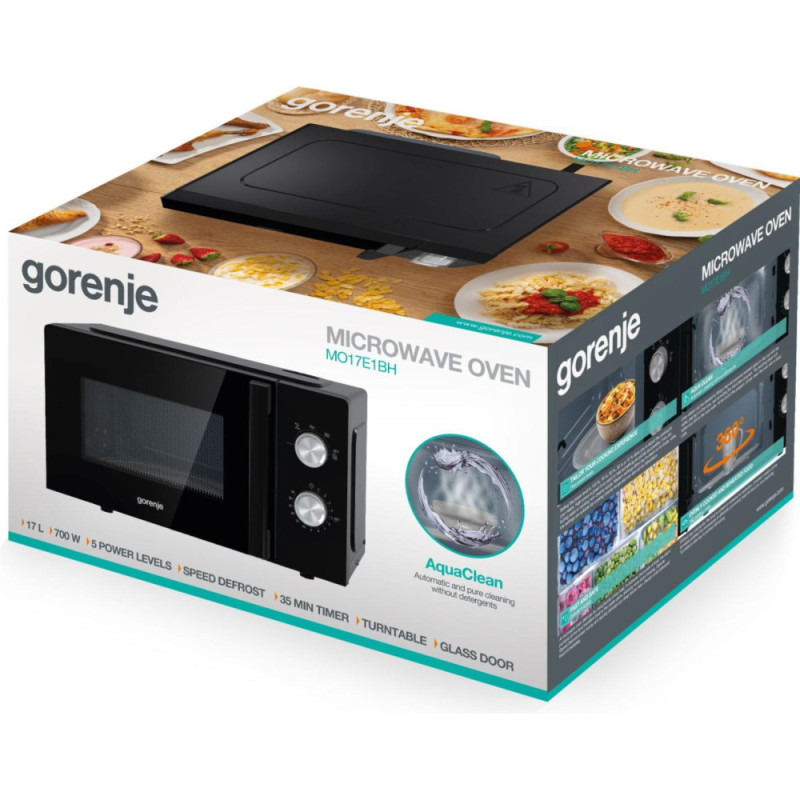 Gorenje Microwave oven Gorenje, 17L, 700W, black (MO17E1BH)