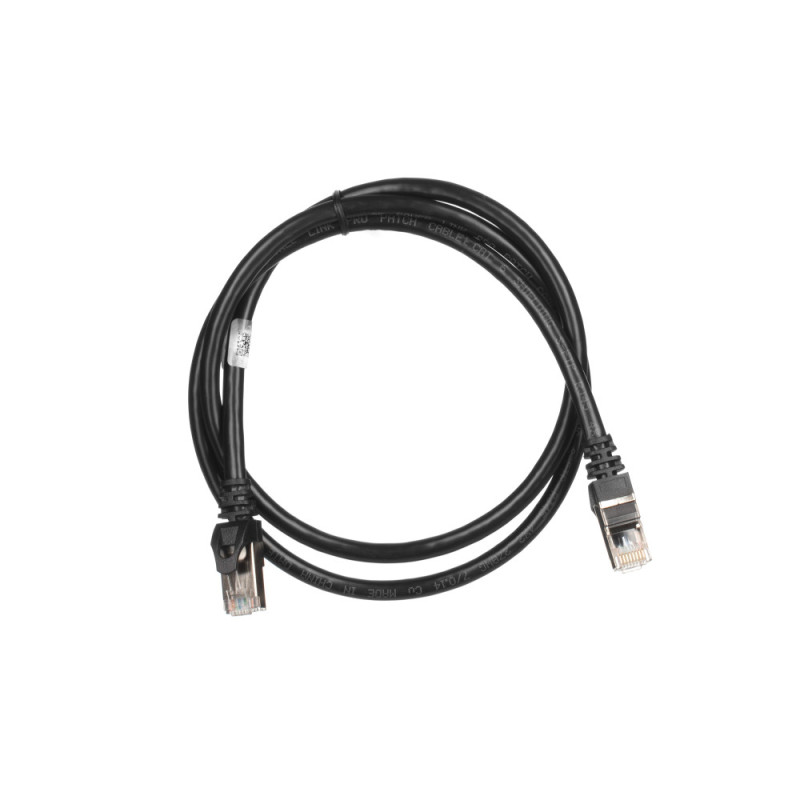 2E Cat 6, S-FTP экран оплётка фольга, RJ45, 4Х2 27AWG , 7/0.14 Cu, 1.00 m, PVC, Black (2E-PC6SFTPCOP-100BK)
