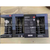 ARDESTO Cutlery set Gemini Spoleto, 16pcs, stainless steel, plastic, black (AR1916S)