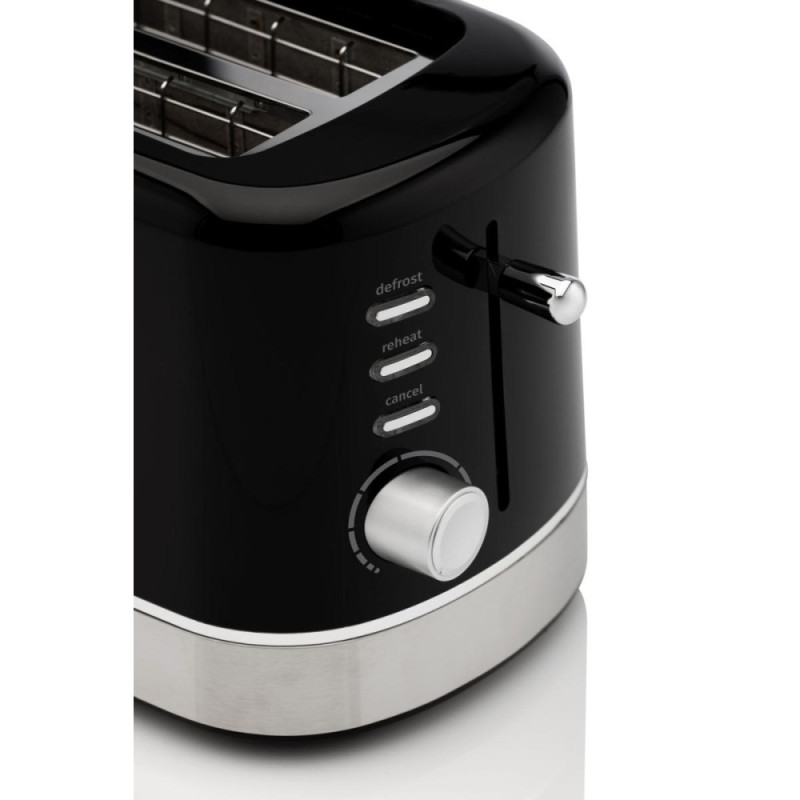 Gorenje Тостер 850Вт, підігрів, розморожування, пластик, чорний (T800DB)