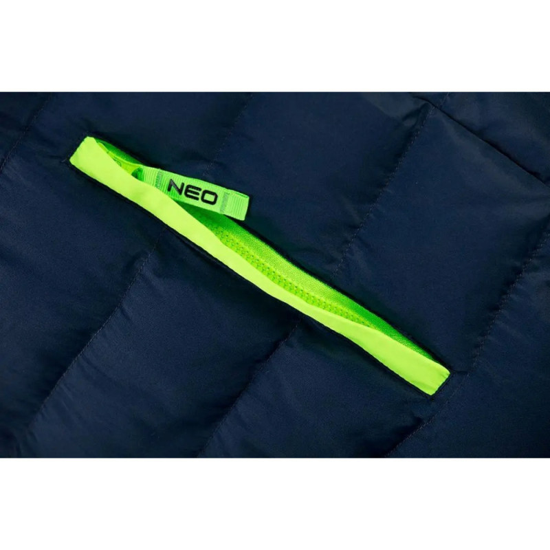 Neo Tools Жилет PREMIUM, зимняя, утепленная, 100% полиэстер, L(52), черный зеленый (81-534-L)