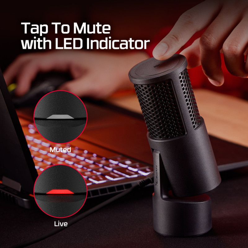 HyperX Мікрофон геймінговий SoloCast 2, Omni, USB-A, 2м, NGenuity, чорний (AR0A0AA)