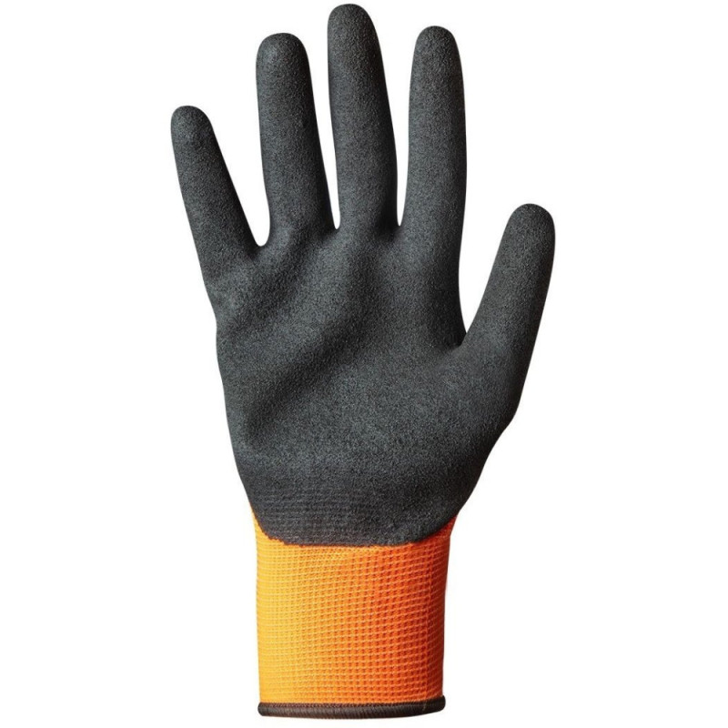 Neo Tools Work gloves, nitrile coating, polyester, size 9, orange (97-642-9)