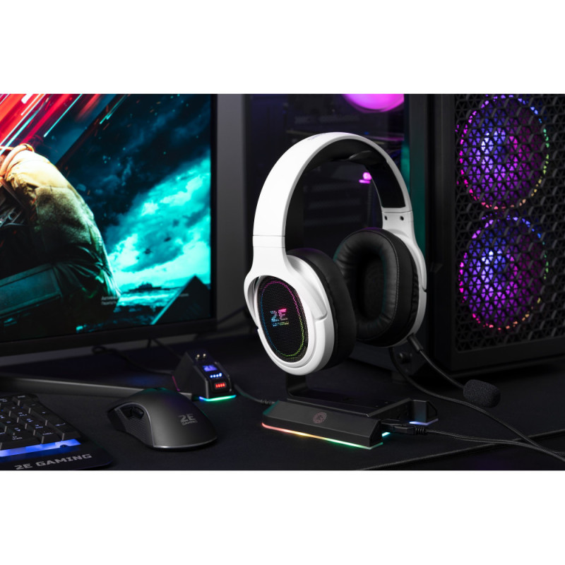 2E Gaming Headset HG330, 7.1, USB-A, RGB, 2m, white (2E-HG330WT-7.1)
