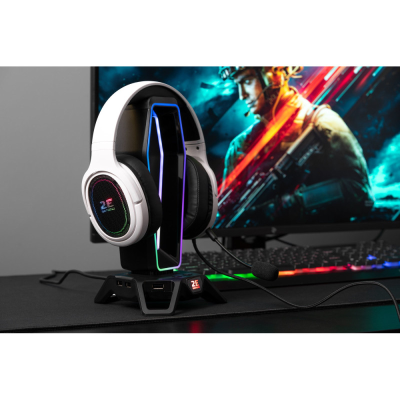 2E Gaming Headset HG330, 7.1, USB-A, RGB, 2m, white (2E-HG330WT-7.1)