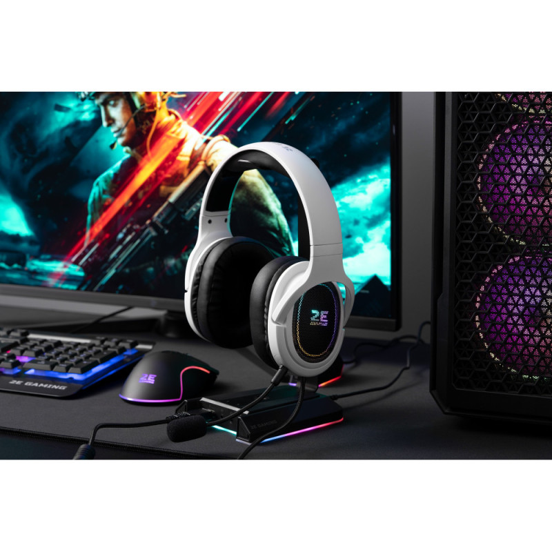 2E Gaming Headset HG330, 7.1, USB-A, RGB, 2m, white (2E-HG330WT-7.1)