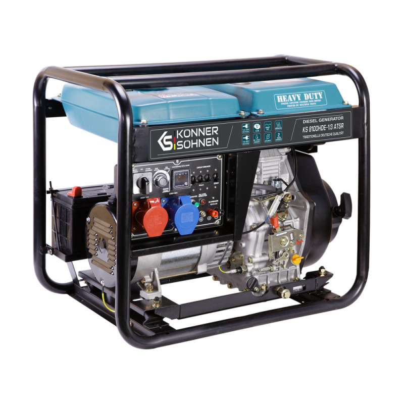 Könner & Söhnen Генератор дизельний KS 8100HDE-1/3 ATSR (EURO V), 230/400В, 5.5/6.0кВт, передстартовий підігрів, вихід ATS, 117кг (KS8100HDE-1/3ATSR)