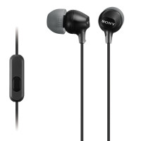 Sony MDR-EX15AP Headphones In-ear 3.5 mini-jack, Mic, Black (MDREX15APB.CE7)