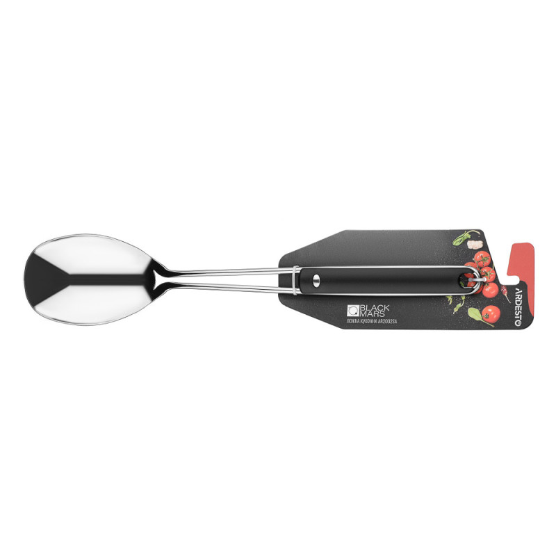 ARDESTO Spoon Black Mars, 38cm, stainless steel, plastic, black