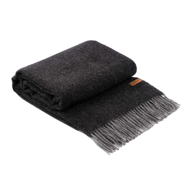 ARDESTO Blanket Leonardo Doubleface, 140x200cm, 100% wool, dark grey-grey (ART0403LD)
