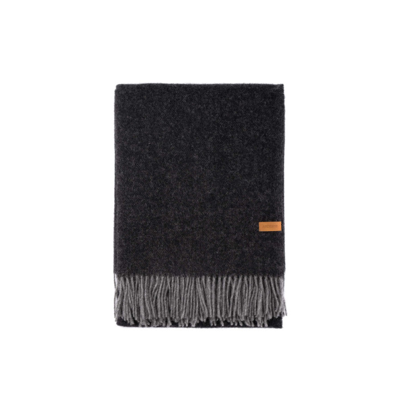 ARDESTO Blanket Leonardo Doubleface, 140x200cm, 100% wool, dark grey-grey (ART0403LD)