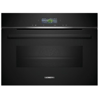 Siemens Oven electrical compact, 45L, A, display, convection, microwave function, black (CM724G1B1)