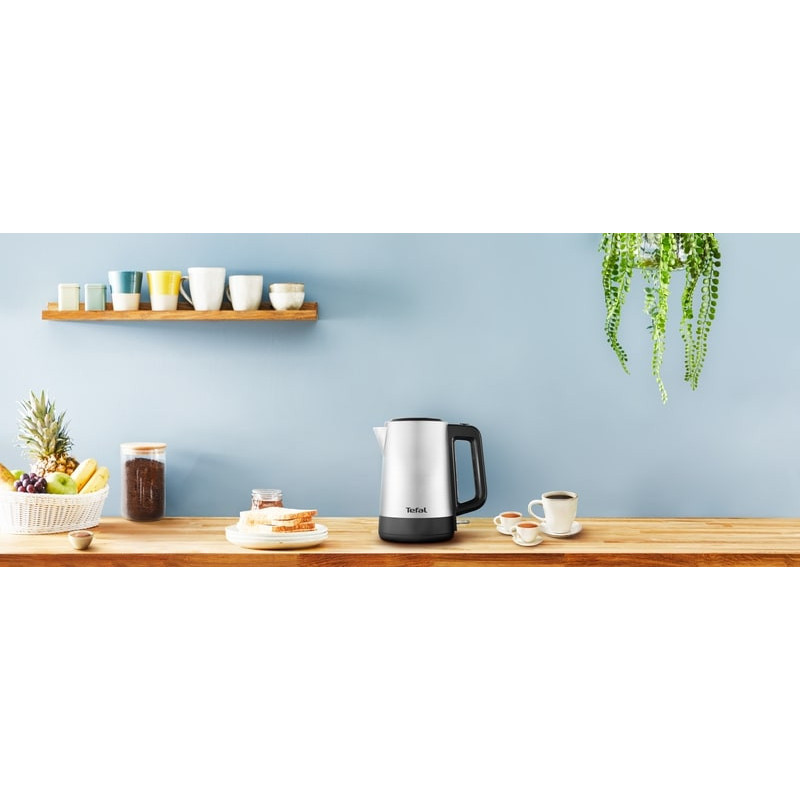 Tefal electric kettle Equinox, 1.7L, Strix, metal (BI520D10)