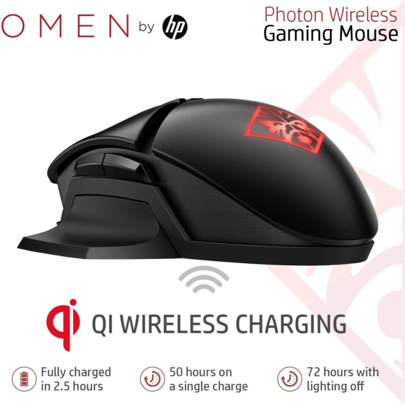 HP Мышь OMEN Photon, RGB, WL, чёрный (6CL96AA)