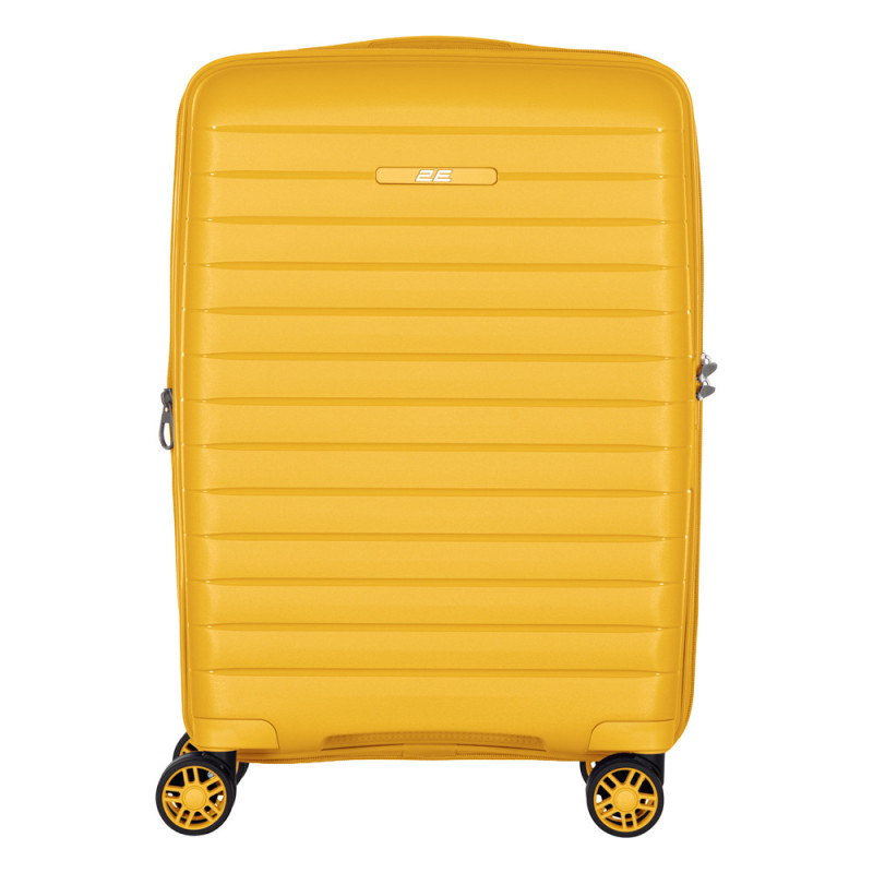2E Suitcase Small, Aero, polypropylen, 35/44 L, TSA, 4 wheels, EXP, amber yellow (2E-SPP-AERO-S-AY)