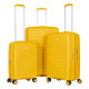 2E Suitcase Small, Aero, polypropylen, 35/44 L, TSA, 4 wheels, EXP, amber yellow (2E-SPP-AERO-S-AY)