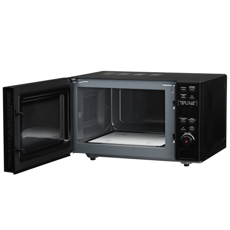 ARDESTO Microwave oven, 20L, electronic control, 800W, display, button opening, w/o turntable, black (GO-E865B)