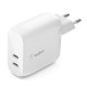 Belkin Wall Charger 40W 2xUSB-C PD, white (WCB006VFWH)