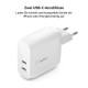Belkin Wall Charger 40W 2xUSB-C PD, white (WCB006VFWH)