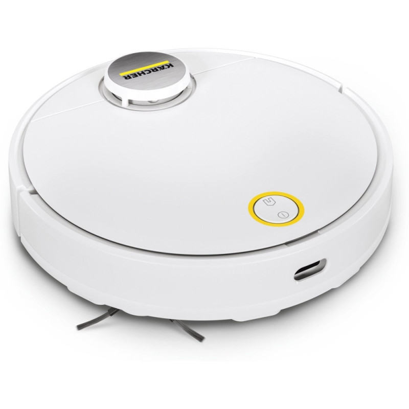 Karcher Робот-пылосос RCV 3, 400Вт, h=9.4см, владная уборка, конт пыль -0.5л, вода -0.17л, автон. раб. до 120мин, вес-3.7кг, НЕРА,+ набор акс., белый (9.612-569.0)