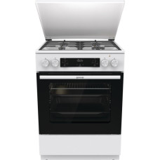 Gorenje Плита комбінована, 71л, 60x60см, дисплей, IconLed, чавун, білий (GK6C5WF)