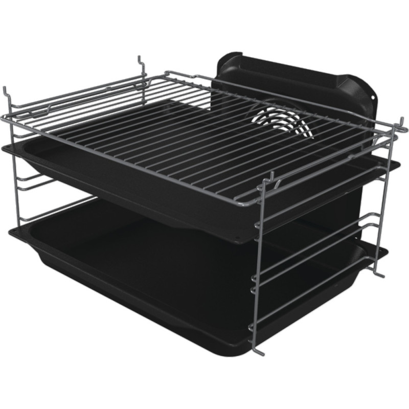 Gorenje Плита комби, 71л, 60x60см, дисплей, IconLed, чугун, белый (GK6C5WF)