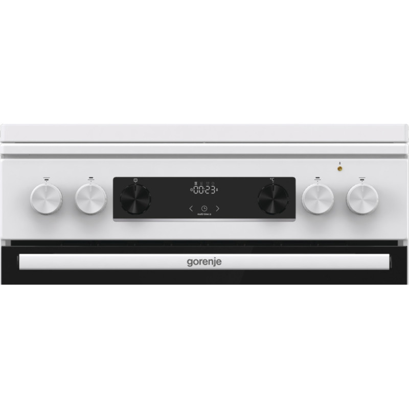 Gorenje Плита комби, 71л, 60x60см, дисплей, IconLed, чугун, белый (GK6C5WF)