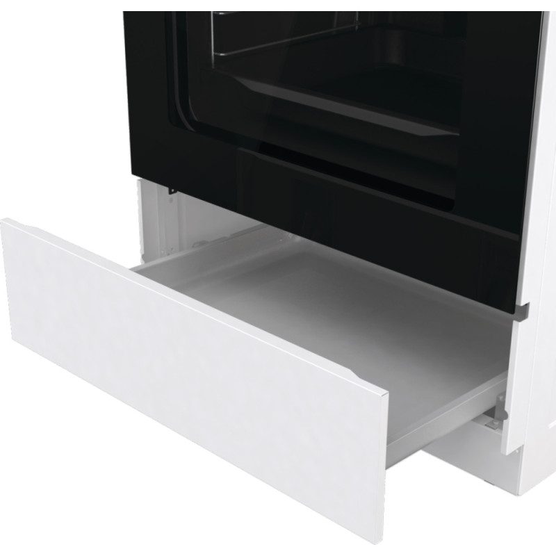Gorenje Плита комби, 71л, 60x60см, дисплей, IconLed, чугун, белый (GK6C5WF)