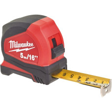 Milwaukee Pro Compact tape measure, 5m/16ftx25mm, with winding lock, ABS plastic (4932459595)