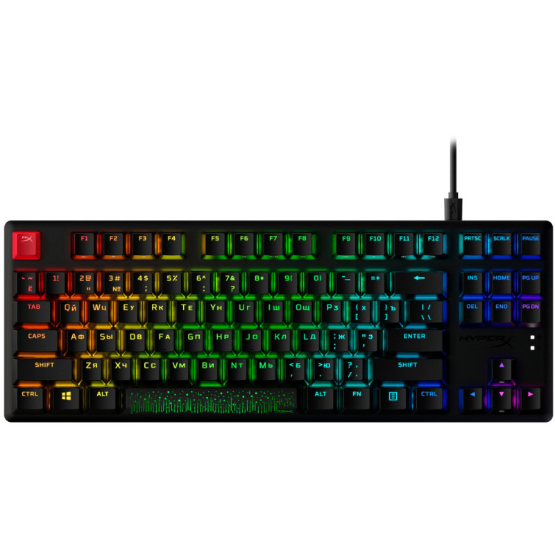 HyperX Кeyboard Alloy Origins Core PBT Aqua USB RGB ENG/RU Black (639N9AA)