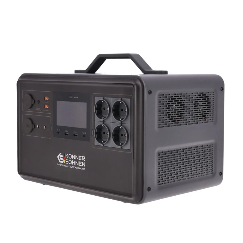 Könner & Söhnen Портативна електростанція Konner&Sohnen KS 2400PS, 2400Вт, 2240Вт/год, LifePo4, Bluetooth, 25.9кг (KS2400PS)