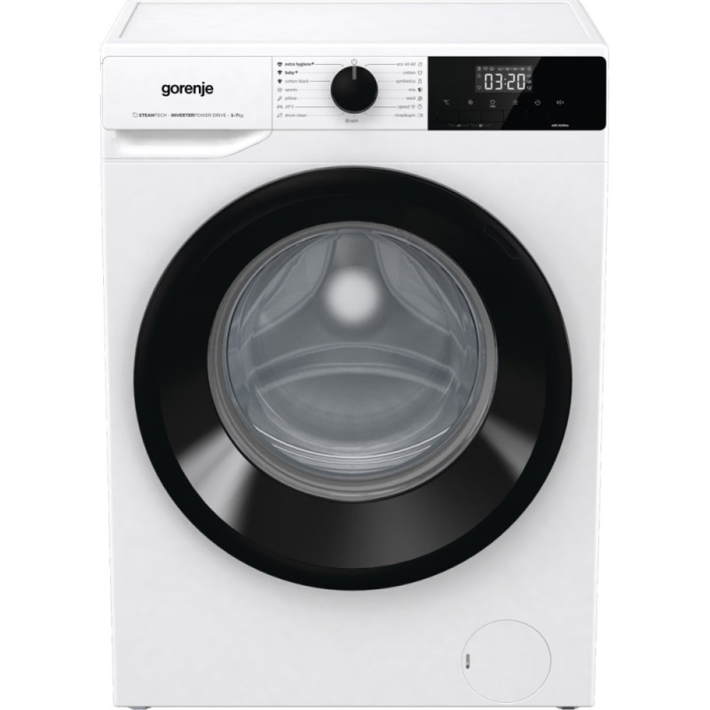 Gorenje Пральна машина фронтальна, 7кг, 1400, A+++, 47см, дисплей, пара, інвертор, білий (WNHEI74SAS)